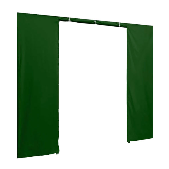 Seitenwand mit Türe, 3m, grün Seitenwand mit Türe, 3m, grün
