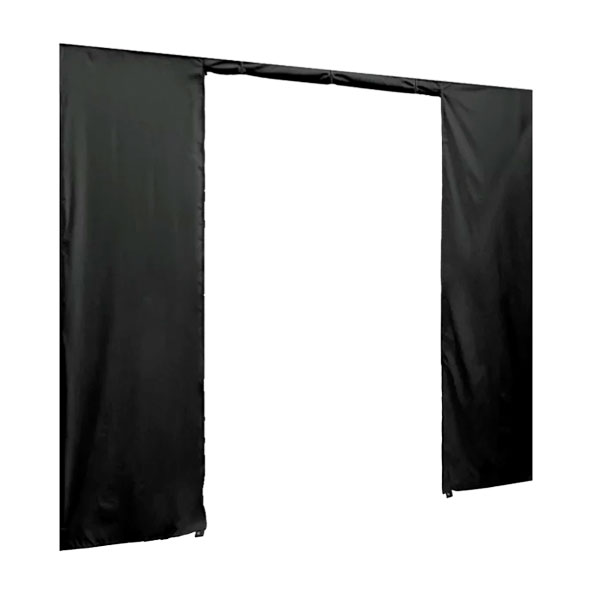 Seitenwand mit Türe, 3m, schwarz Seitenwand mit Türe, 3m, schwarz